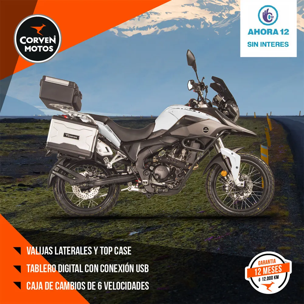 Las Corven TXR 250X y Triax Touring 250 en 12 cuotas sin interés