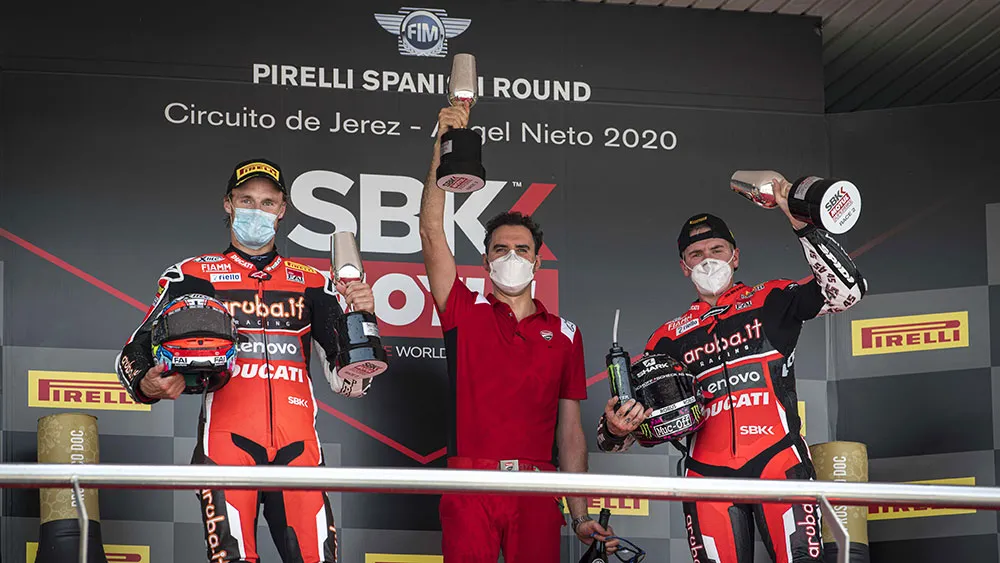 Ducati en el podio del Superbike en Jerez de la Frontera